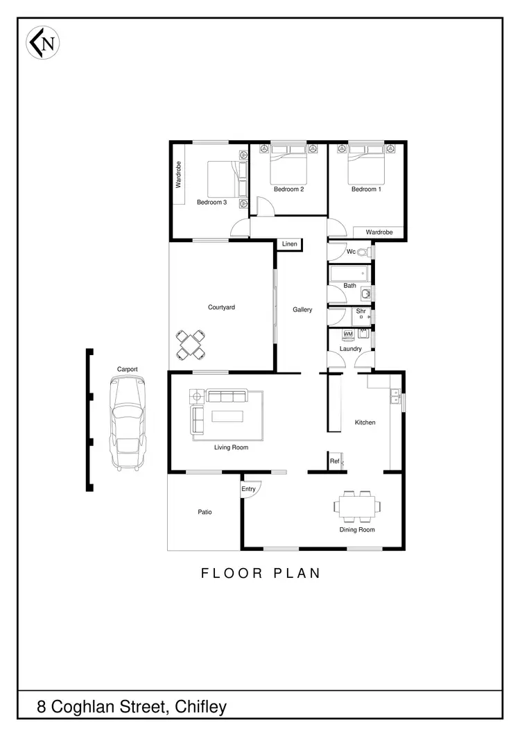 Floorplan of Homely house listing, 8 Coghlan Street, Chifley ACT 2606