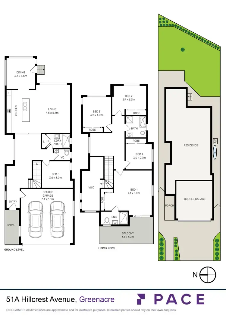 Floorplan of Homely semi-detached listing, 51A Hillcrest Avenue, Greenacre NSW 2190