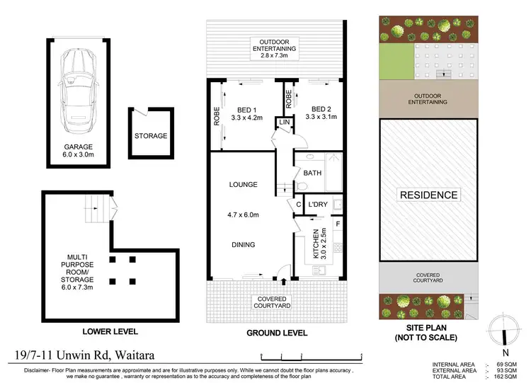 Floorplan of Homely townhouse listing, 19/7-11 Unwin Road, Waitara NSW 2077