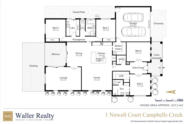 Floorplan of Homely house listing, 1 Newell Court, Campbells Creek VIC 3451