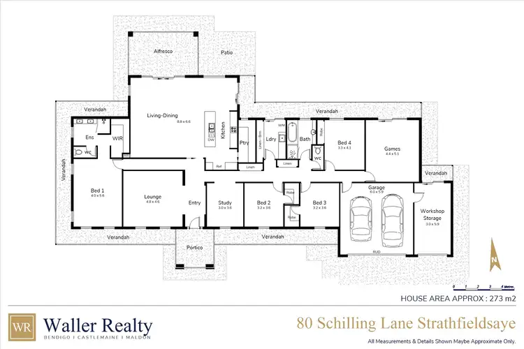 Floorplan of Homely house listing, 80 Schilling Lane, Strathfieldsaye VIC 3551