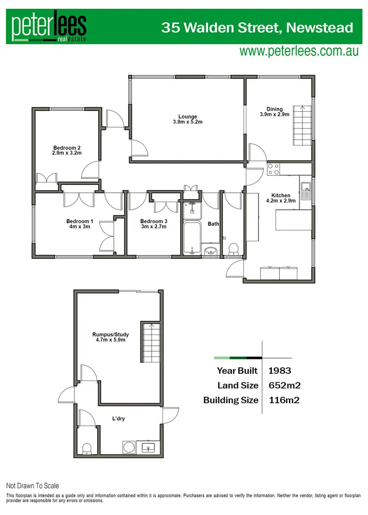 Floorplan of Homely house listing, 35 Walden Street, Newstead TAS 7250