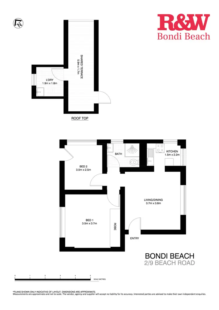 Floorplan of Homely apartment listing, 2/9 Beach Road, Bondi Beach NSW 2026