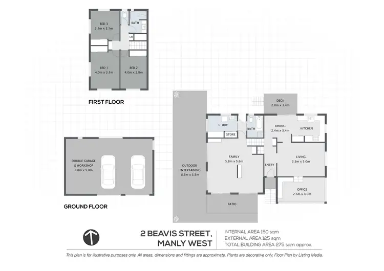 Floorplan of Homely house listing, 2 Beavis Street, Manly West QLD 4179