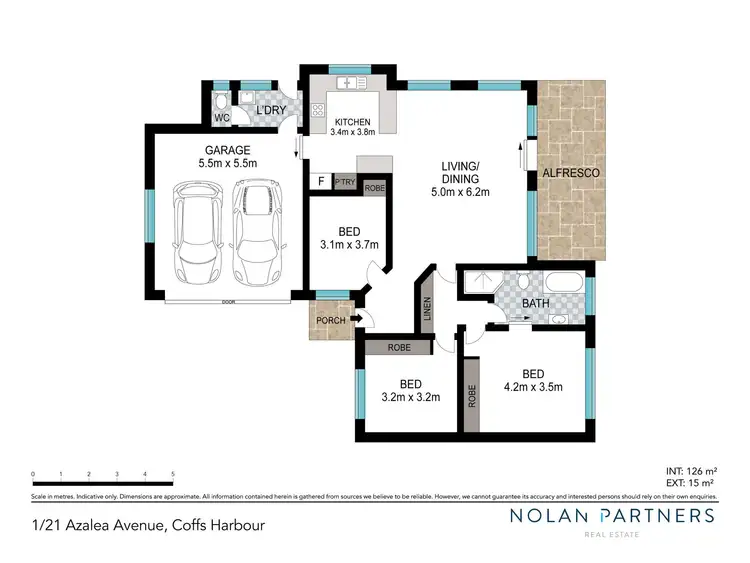 Floorplan of Homely villa listing, 1/21 Azalea Avenue, Coffs Harbour NSW 2450