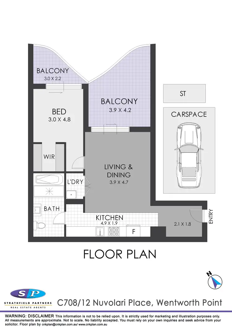 Floorplan of Homely apartment listing, C708/12 Nuvolari Place, Wentworth Point NSW 2127