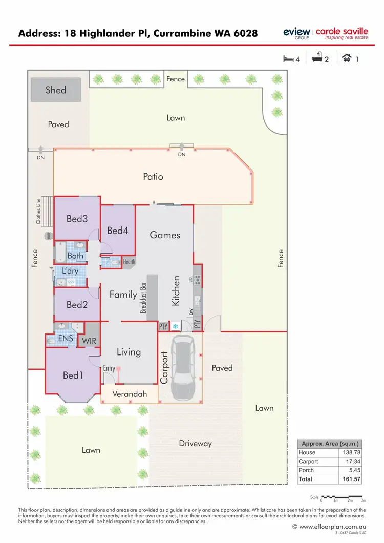 Floorplan of Homely house listing, 18 Highlander Place, Currambine WA 6028