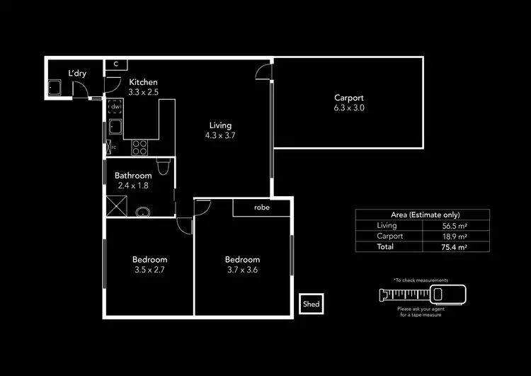 Floorplan of Homely unit listing, 1/4 Helenslea Avenue, Brooklyn Park SA 5032