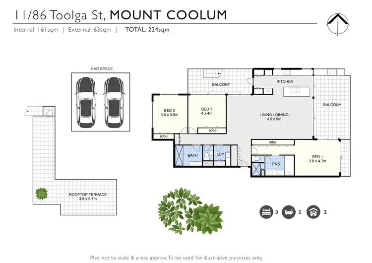 Floorplan of Homely unit listing, 11/86 Toolga Street, Mount Coolum QLD 4573