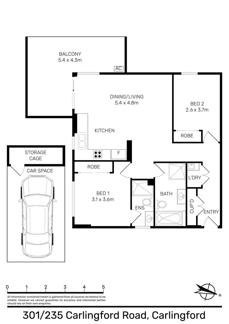 Floorplan of Homely apartment listing, 301/235-237 Carlingford Road, Carlingford NSW 2118