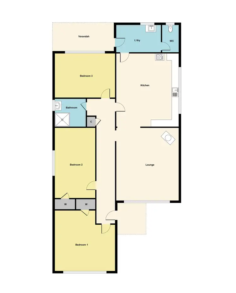 Floorplan of Homely house listing, 3 Hargreaves Street, Ararat VIC 3377