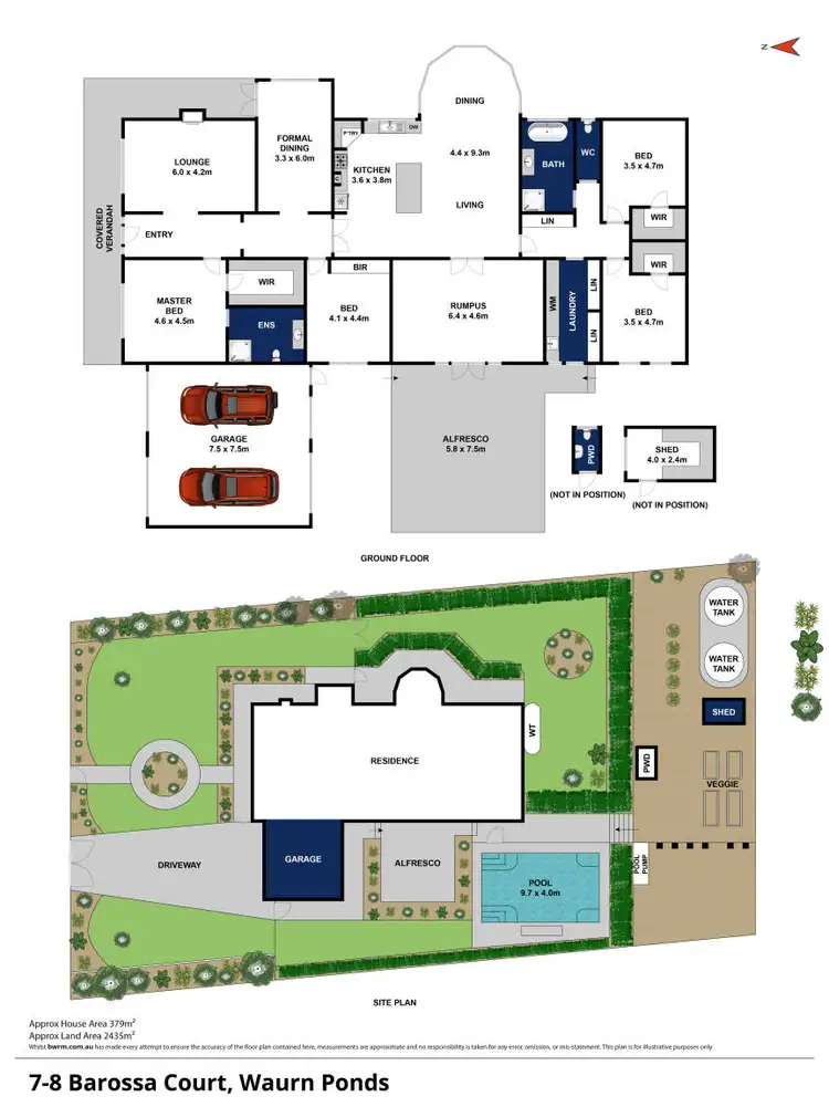 Floorplan of Homely house listing, 7-8 Barossa Court, Waurn Ponds VIC 3216