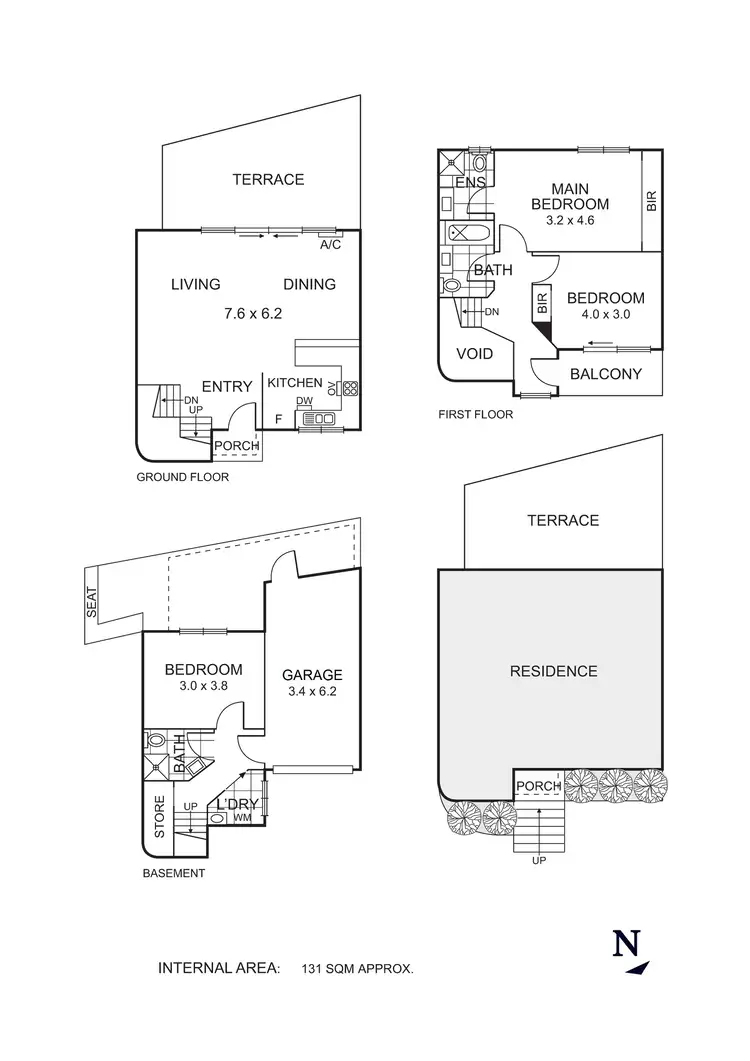 Floorplan of Homely townhouse listing, 6/350 Brunswick Road, Brunswick VIC 3056