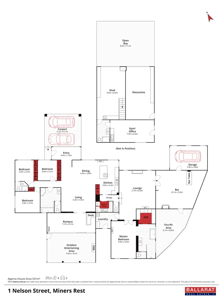 Floorplan of Homely house listing, 1 Nelson Street, Miners Rest VIC 3352
