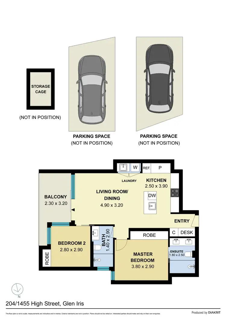 Floorplan of Homely apartment listing, 204/1455 High Street, Glen Iris VIC 3146