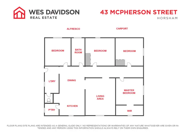 Floorplan of Homely house listing, 43 McPherson Street, Horsham VIC 3400
