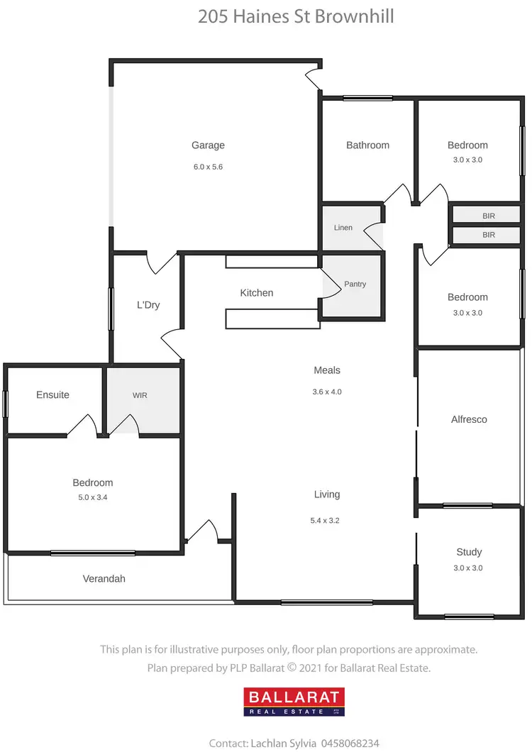 Floorplan of Homely house listing, 205 Haines Street, Brown Hill VIC 3350