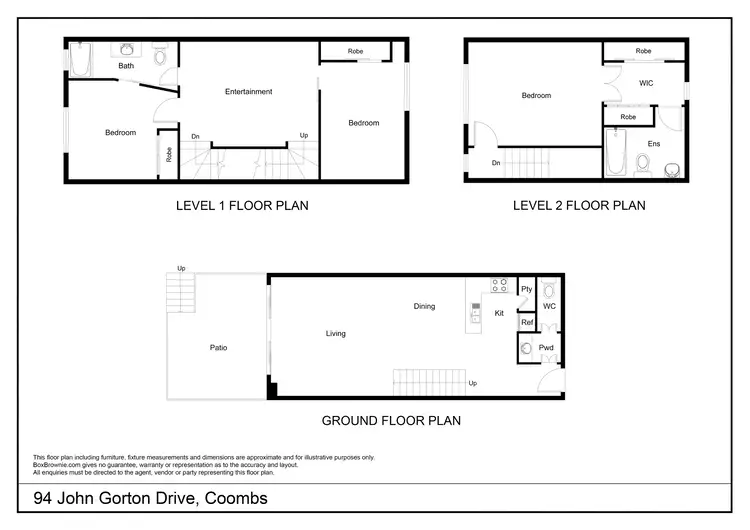 Floorplan of Homely townhouse listing, 94 John Gorton Drive, Coombs ACT 2611