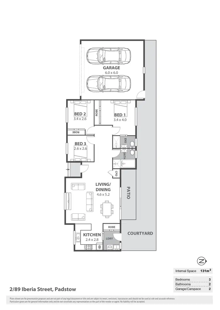 Floorplan of Homely villa listing, 2/89 Iberia Street, Padstow NSW 2211