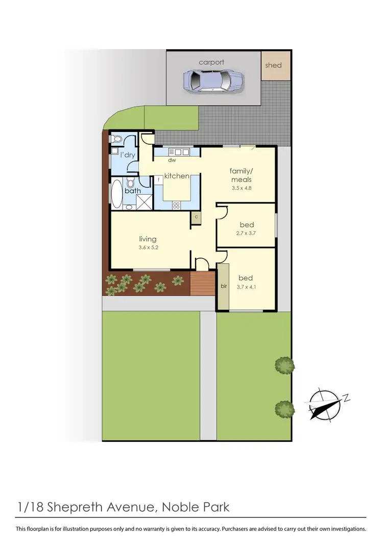 Floorplan of Homely unit listing, 1/18 Shepreth Avenue, Noble Park VIC 3174