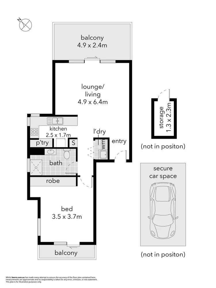 Floorplan of Homely apartment listing, 2/4 Verdon Street, O'connor ACT 2602