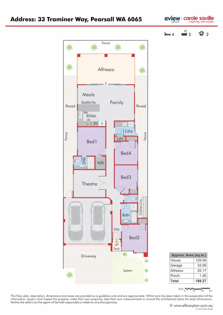 Floorplan of Homely house listing, 33 Traminer Way, Pearsall WA 6065