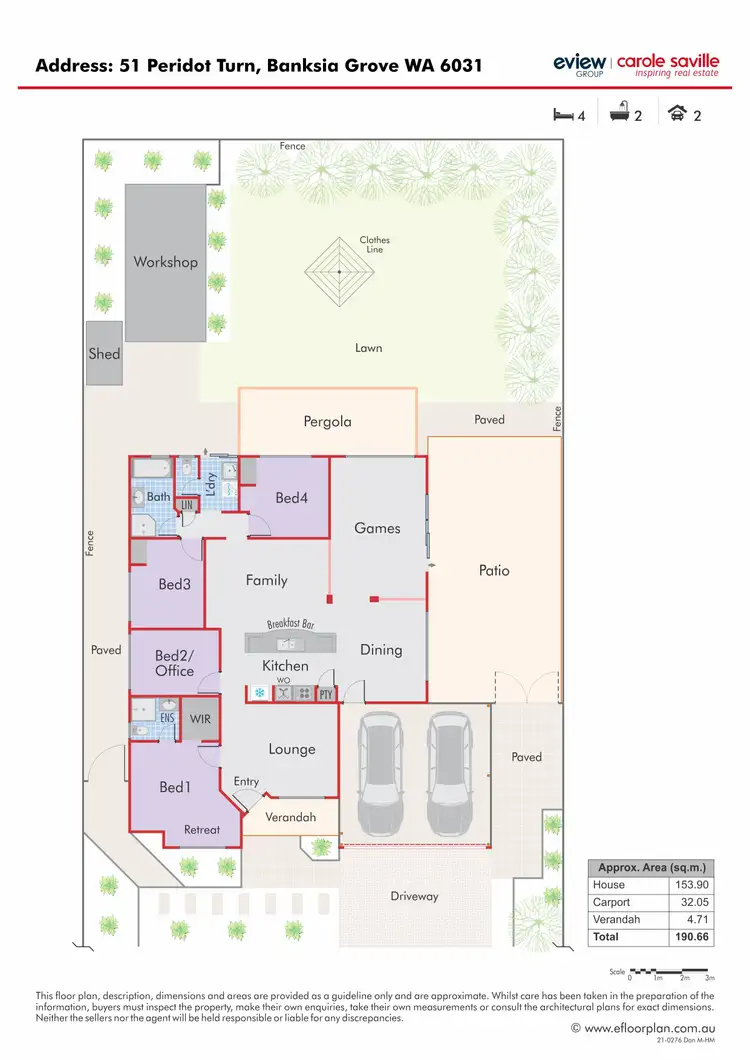 Floorplan of Homely house listing, 51 Peridot Turn, Banksia Grove WA 6031