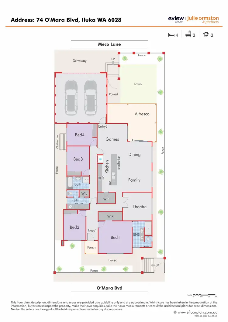 Floorplan of Homely house listing, 74 O'Mara Boulevard, Iluka WA 6028