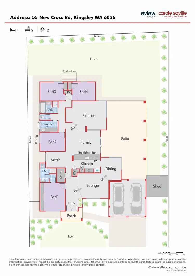 Floorplan of Homely house listing, 55 New Cross Road, Kingsley WA 6026