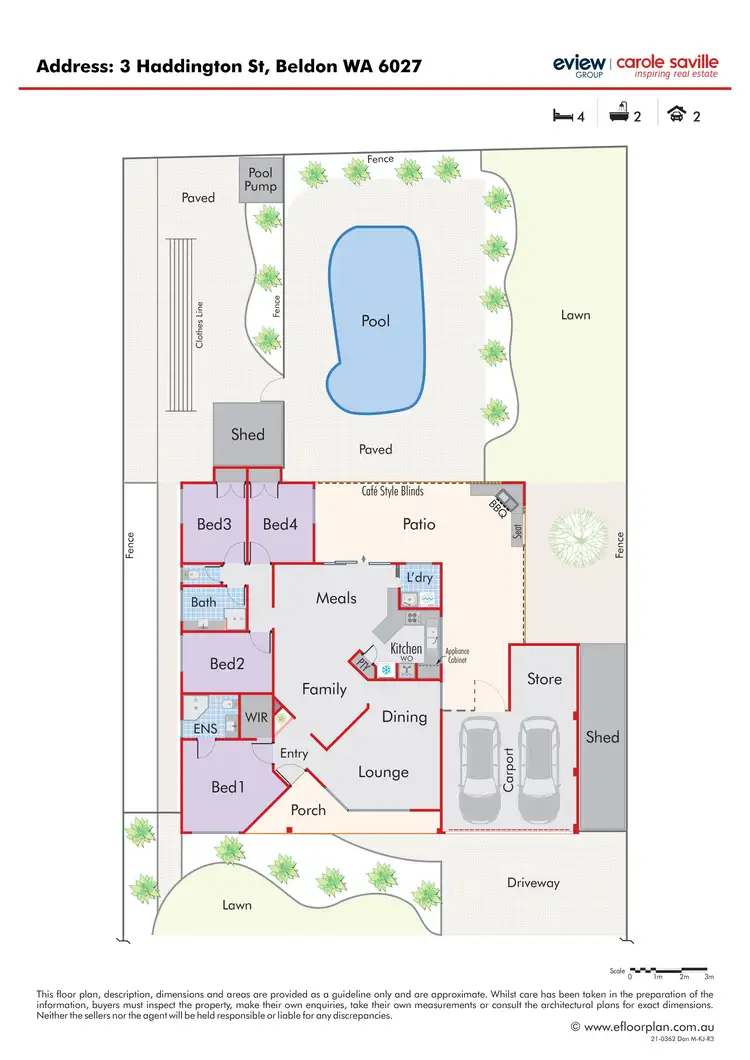 Floorplan of Homely house listing, 3 Haddington Street, Beldon WA 6027