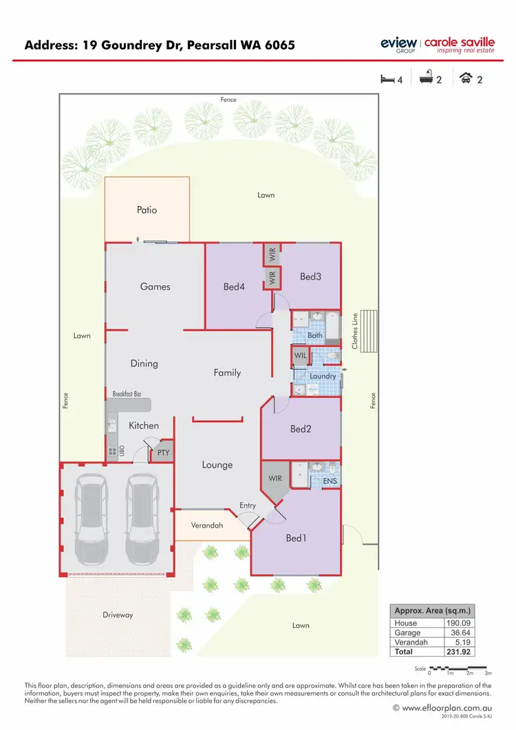 Floorplan of Homely house listing, 19 Goundrey Drive, Pearsall WA 6065