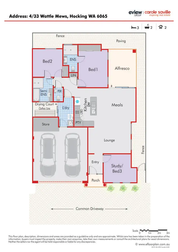 Floorplan of Homely unit listing, 4/33 Wattle Mews, Hocking WA 6065