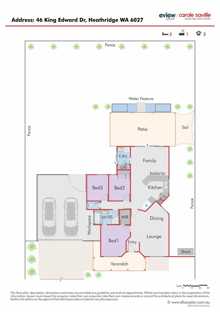 Floorplan of Homely house listing, 46 King Edward Drive, Heathridge WA 6027