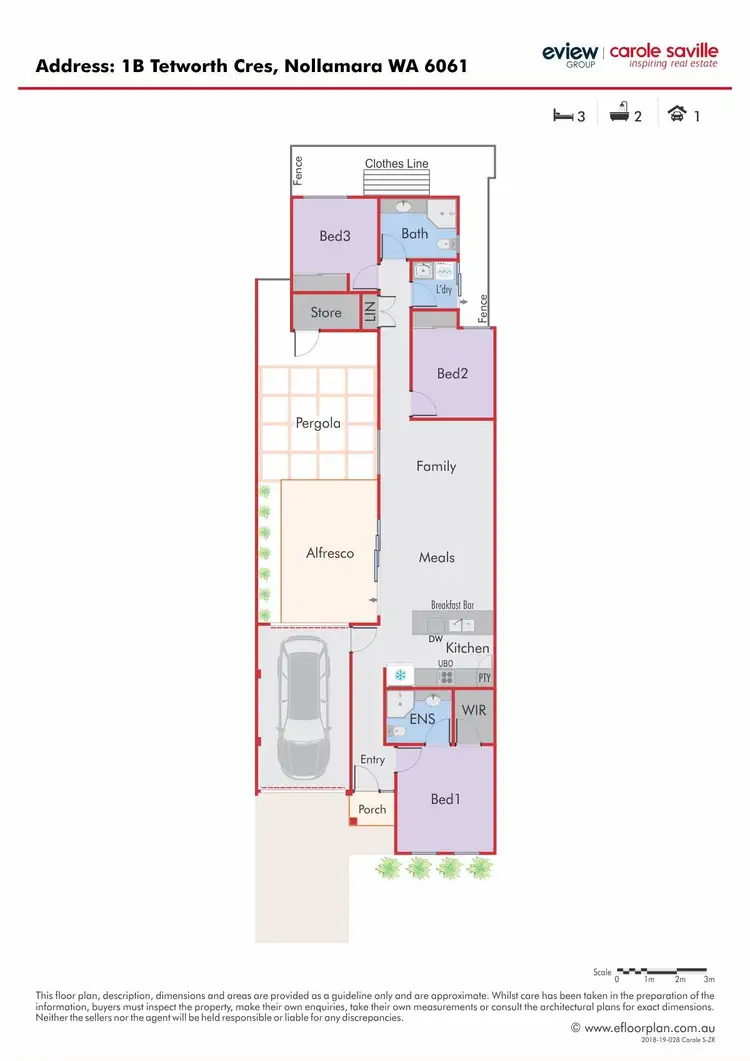 Floorplan of Homely house listing, 1B Tetworth Crescent, Nollamara WA 6061