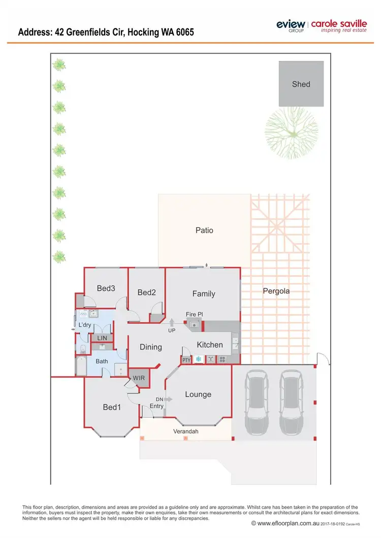 Floorplan of Homely house listing, 42 Greenfields Circle, Hocking WA 6065