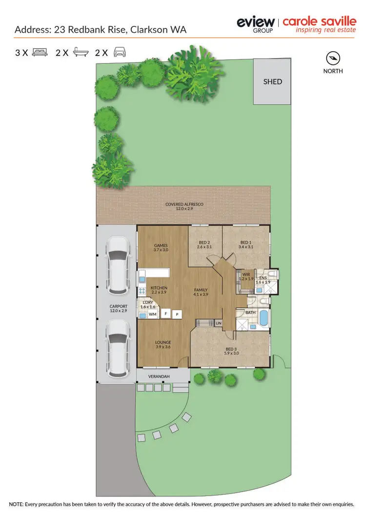Floorplan of Homely house listing, 23 Redbank Rise, Clarkson WA 6030