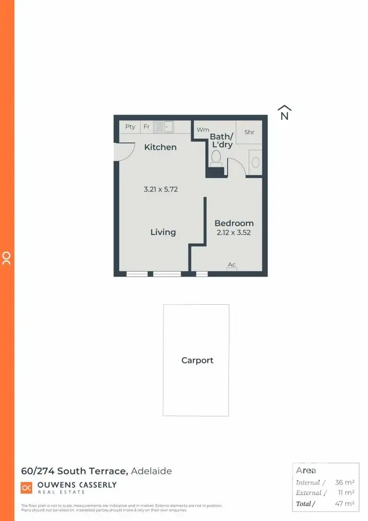 Floorplan of Homely apartment listing, 60/274 South Terrace, Adelaide SA 5000
