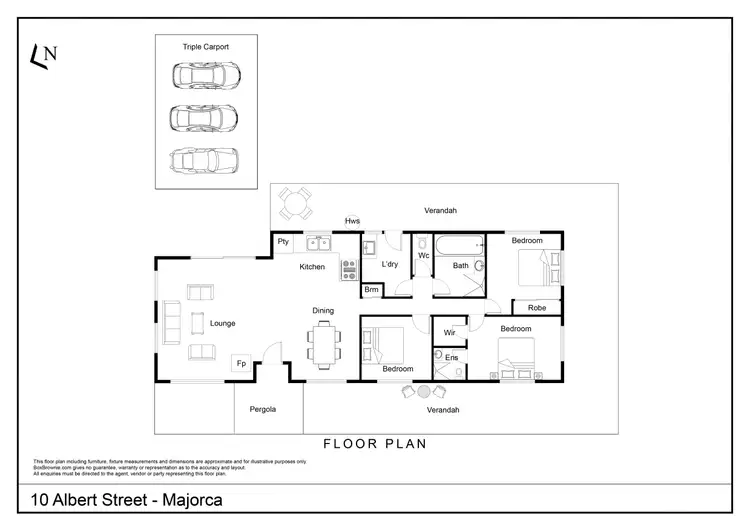 Floorplan of Homely house listing, 10 Albert Street, Majorca VIC 3465