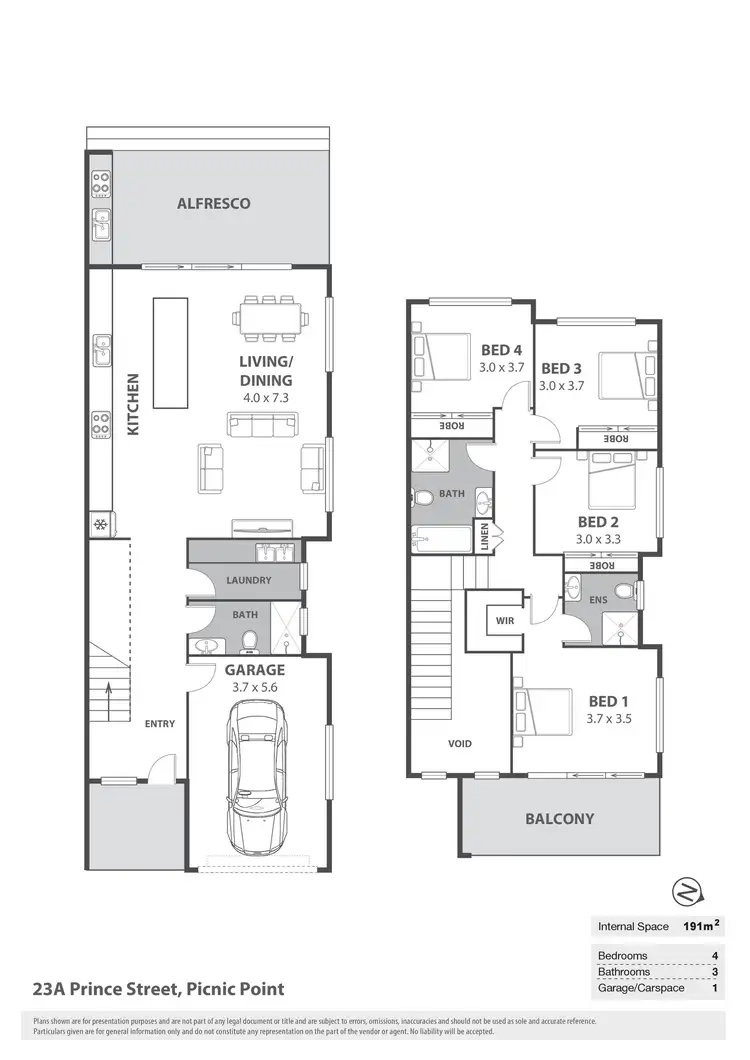 Floorplan of Homely semi-detached listing, 23A Prince Street, Picnic Point NSW 2213
