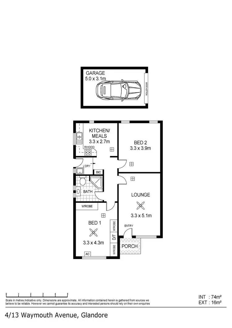 Floorplan of Homely unit listing, 4/13 Waymouth Avenue, Glandore SA 5037
