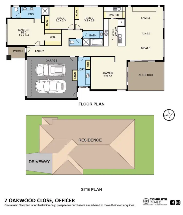 Floorplan of Homely house listing, 7 Oakwood Close, Officer VIC 3809