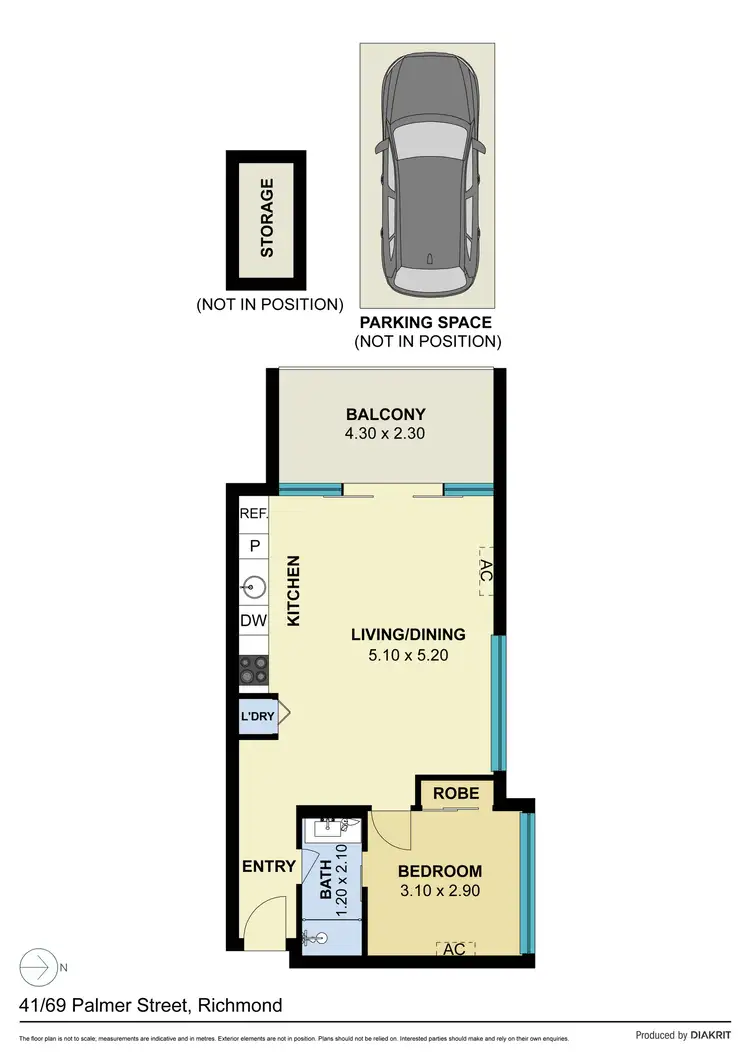 Floorplan of Homely apartment listing, 41/69 Palmer Street, Richmond VIC 3121