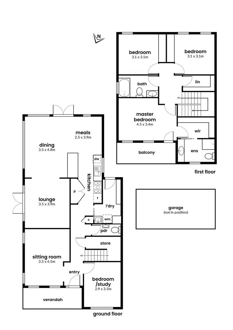 Floorplan of Homely house listing, 13 Bird Court, Williamstown VIC 3016