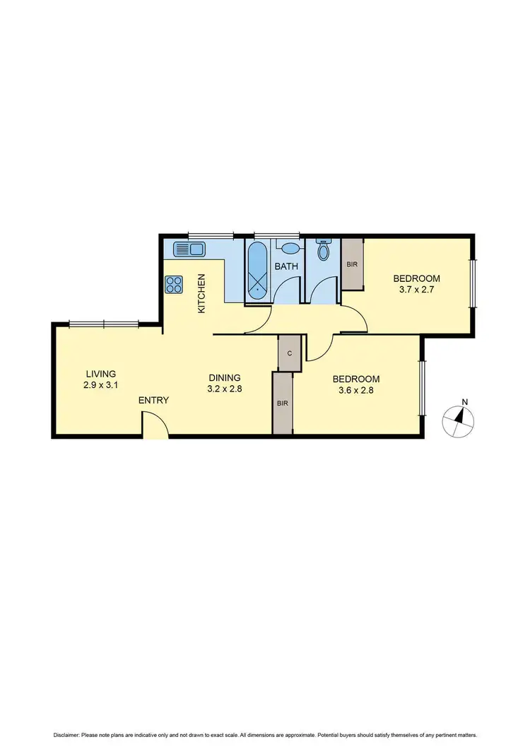 Floorplan of Homely apartment listing, 6/93 Eastwood Street, Kensington VIC 3031
