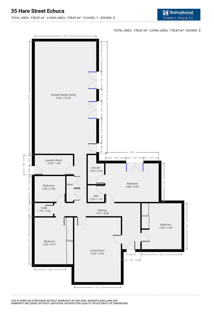 Floorplan of Homely house listing, 35 Hare Street, Echuca VIC 3564
