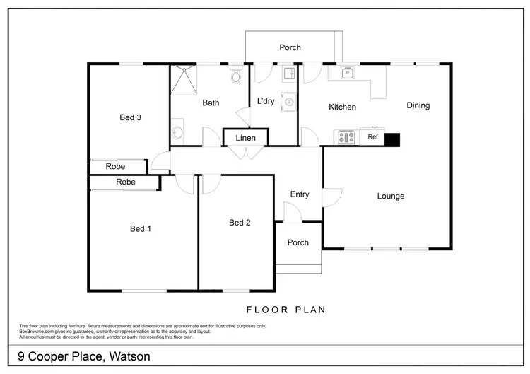 Floorplan of Homely house listing, 9 Cooper Place, Watson ACT 2602