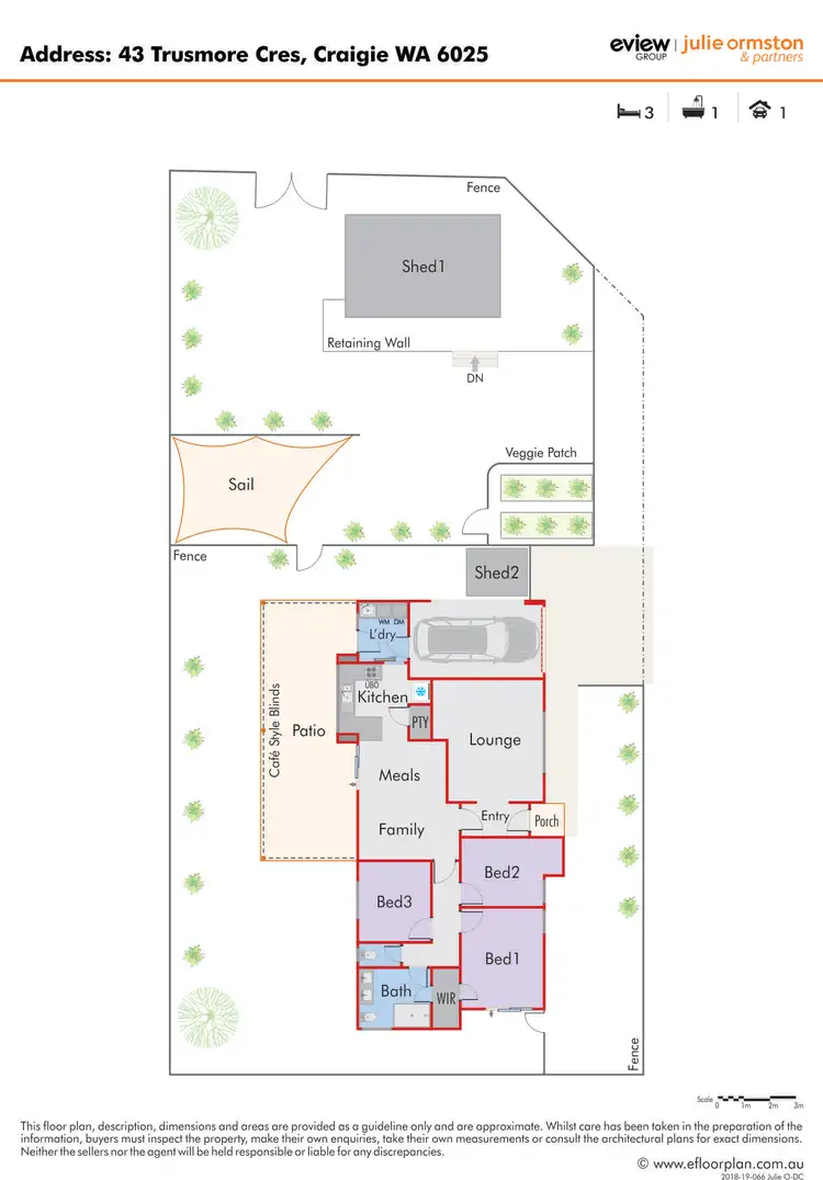 Floorplan of Homely house listing, 43 Trusmore Crescent, Craigie WA 6025