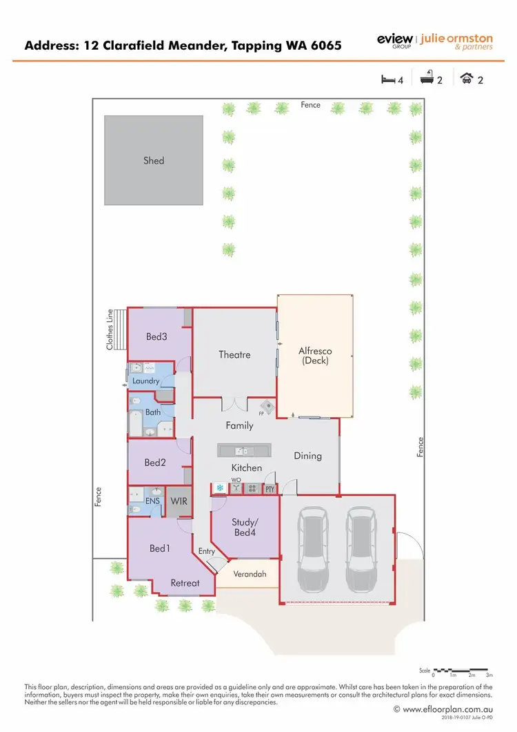 Floorplan of Homely house listing, 12 Clarafield Meander, Tapping WA 6065