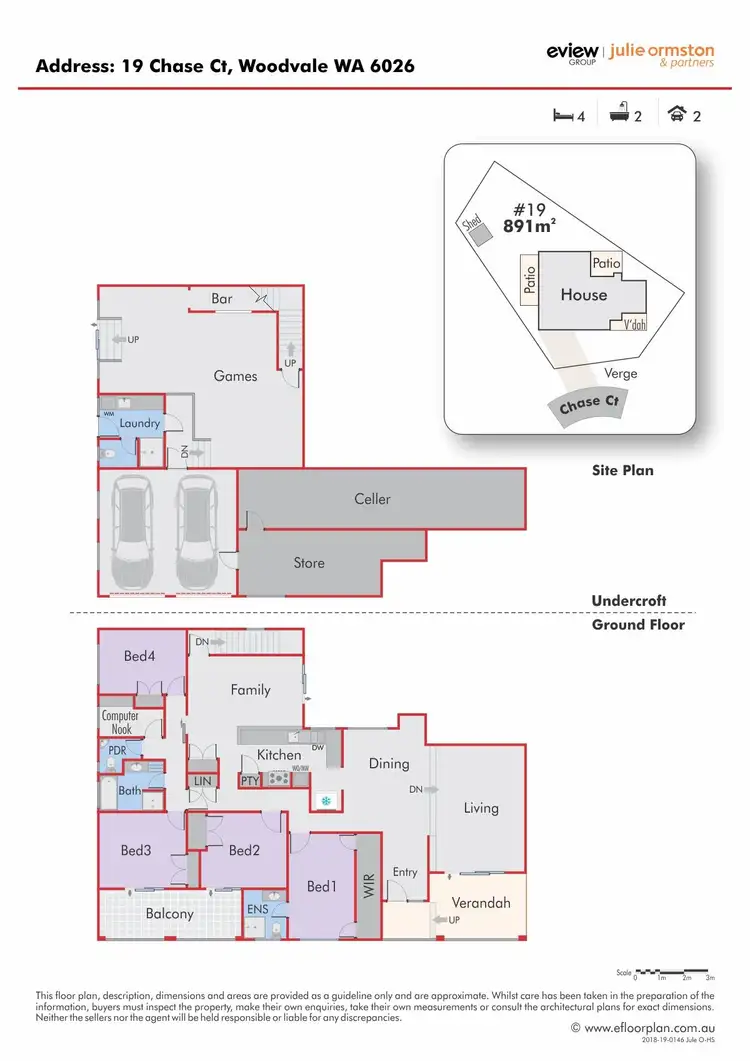 Floorplan of Homely house listing, 19 Chase Court, Woodvale WA 6026