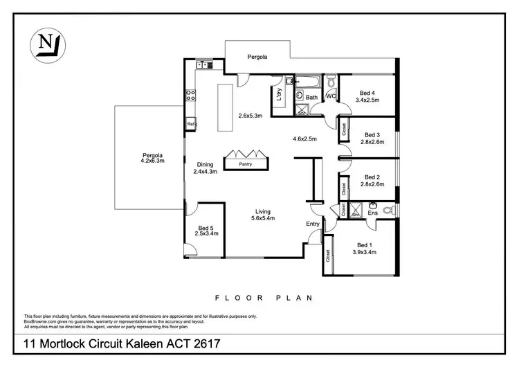 Floorplan of Homely house listing, 11 Mortlock Circuit, Kaleen ACT 2617